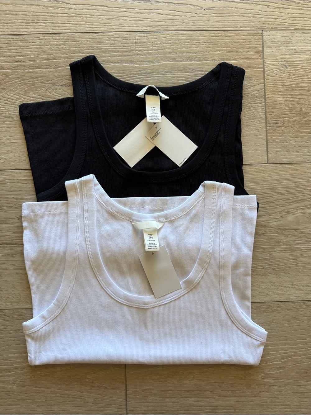 NWT H&M Black & White Ribbed Tank Tops